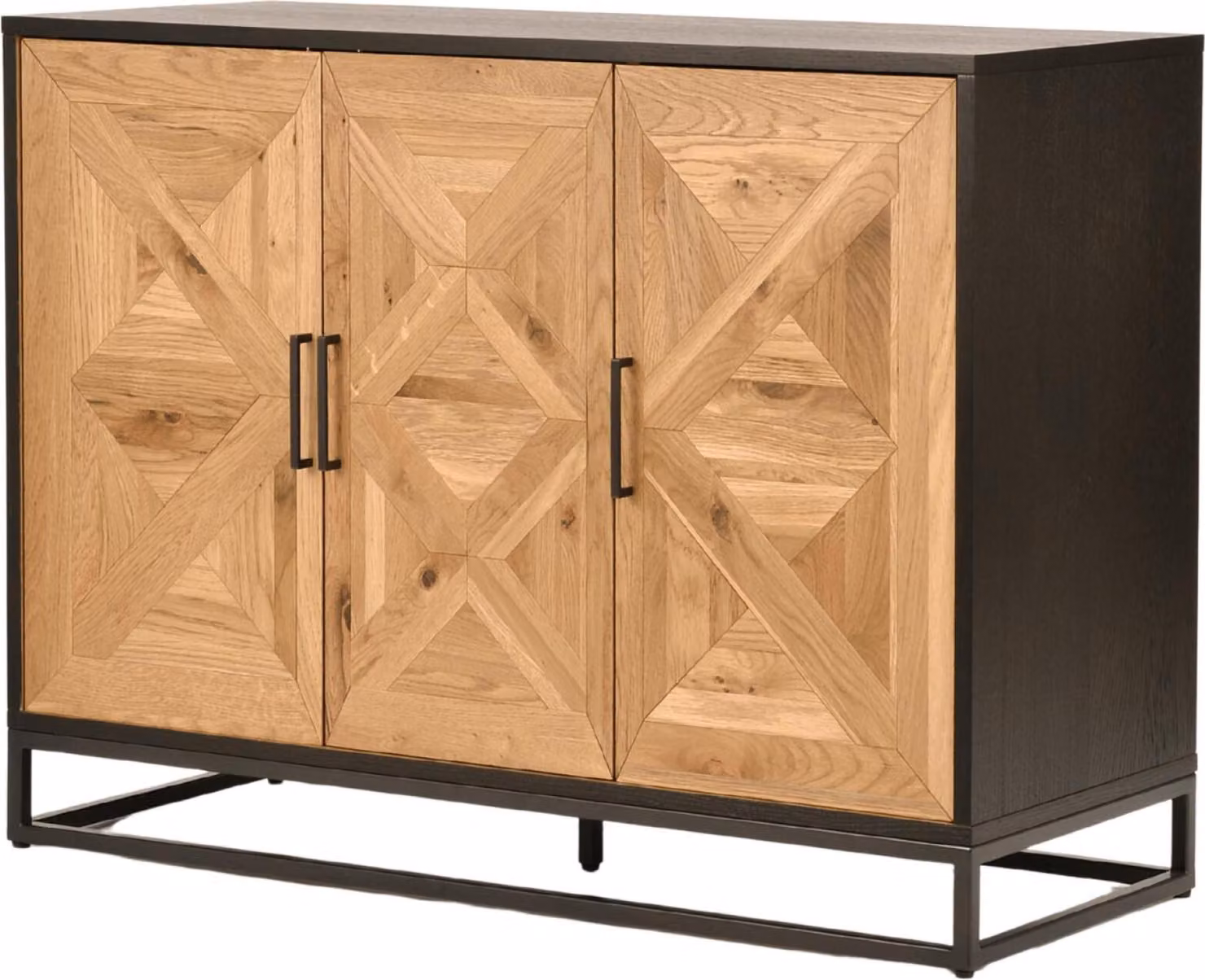 FURNLUX Credenza Indus in rovere e grafite 118 cm / Colore principale: Beige / Dimensioni: 118 x 87 x 46 cm
