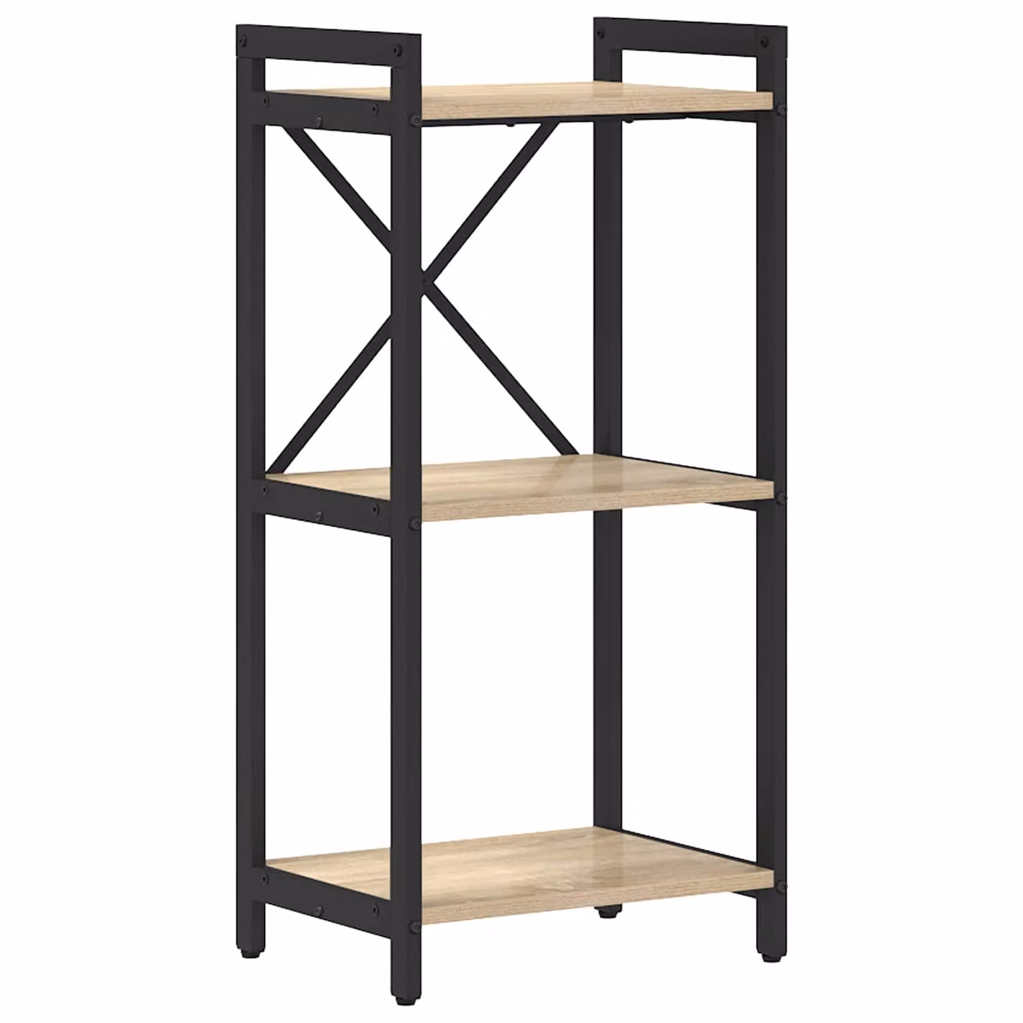 Libreria industrial vidaXL in legno e metallo marrone L 40 cm x P 30 cm x H 85 cm