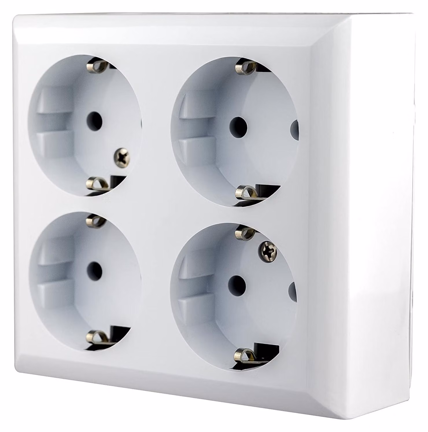 Ciabatta multipresa Schuko con 4 prese, 16 A, 250 V, grado di protezione IP 20