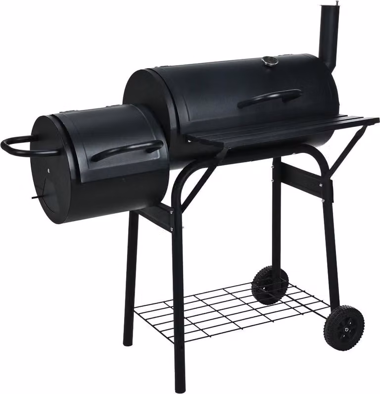 Locomotiva per barbecue con affumicatoio