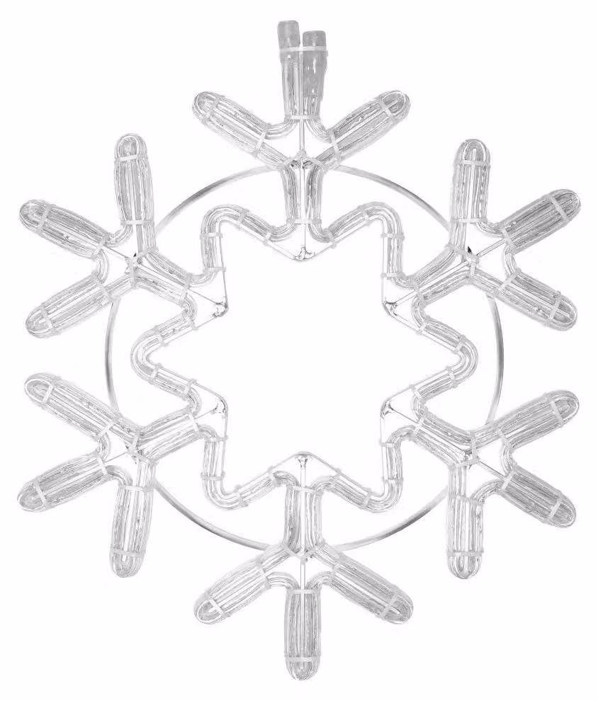 LEDVANCE Christmas LED "snowflake", illuminazione natalizia decorativa per interni ed esterni, come illuminazione della finestra o del giardino, bianco caldo (3000K), classe di protezione IP65, 470mm x 590mm x 13mm