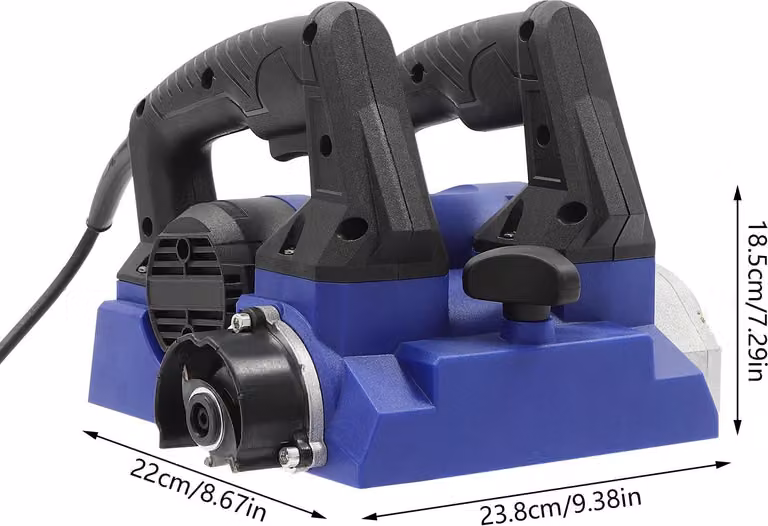 Pialla elettrica a muro - 1300 W - 110/220 V - Con cavo - Rimozione di vernice e stucco - Con custodia per il trasporto - Blu