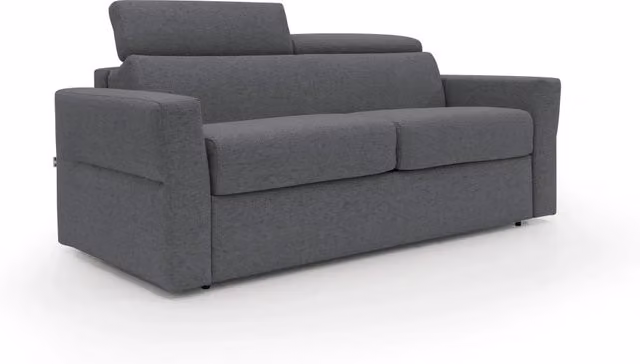 Divano letto Avalon Divani.Store antracite con materasso in schiuma, L/P/H: 180 x 120 x 18 cm (materasso 120 x 197 cm) – 1