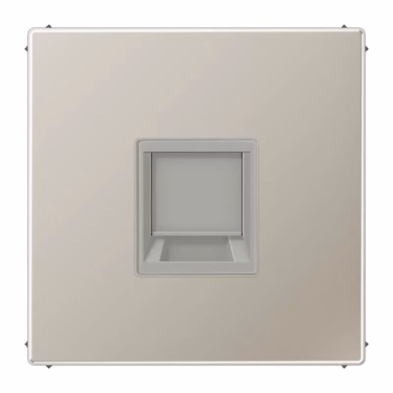 Coperchio Jung (a scatto) per prese jack modulari a 1 canale, UMA-CAT6A, RADIALL, Panduit, Assmann, serie LS, acciaio inossidabile ES1969-1WE