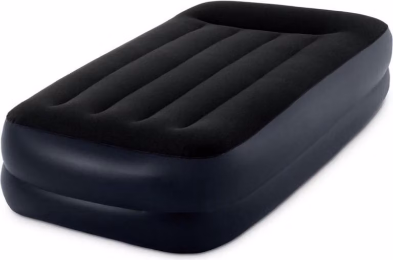 Intex 64122ND Pillow Twin 1-Persoons Luchtbed 99x191x42 cm + Ingebouwde Pomp Zwart
