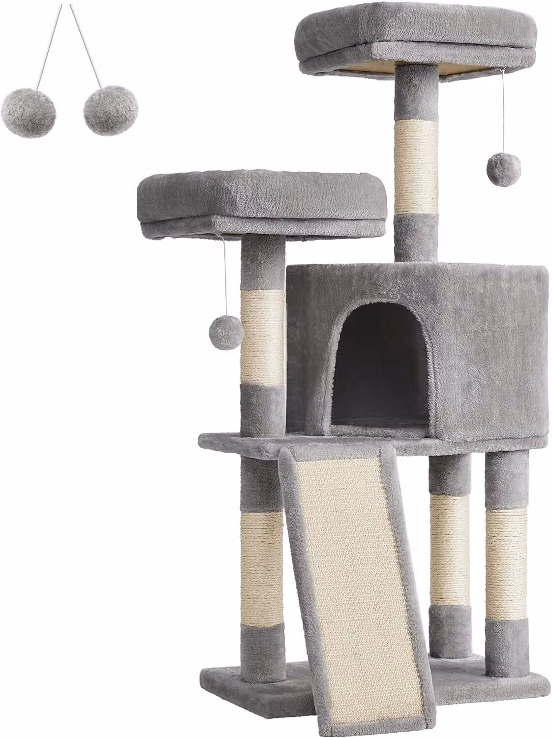 Albero tiragraffi per gatti TIGER, grigio chiaro