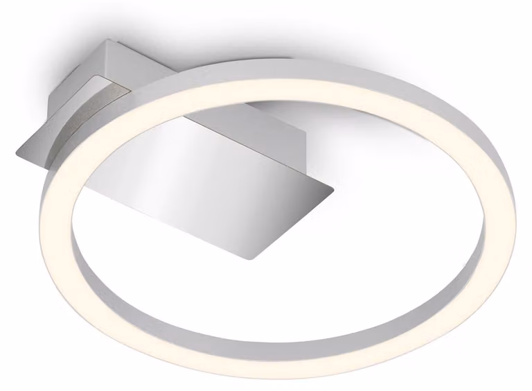 BRILONER Plafoniera LED, luce bianca calda, colore argento, 21 x 20 x 4,5 cm