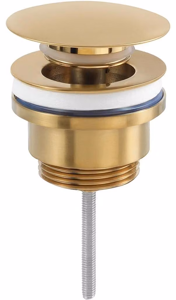 CERANO - Scarico per lavabo - 5/4" click-clack - universale - oro spazzolato