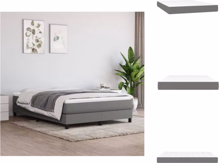 vidaXL Materasso a molle insacchettate grigio scuro 140x190x20 cm in tessuto - Materassi
