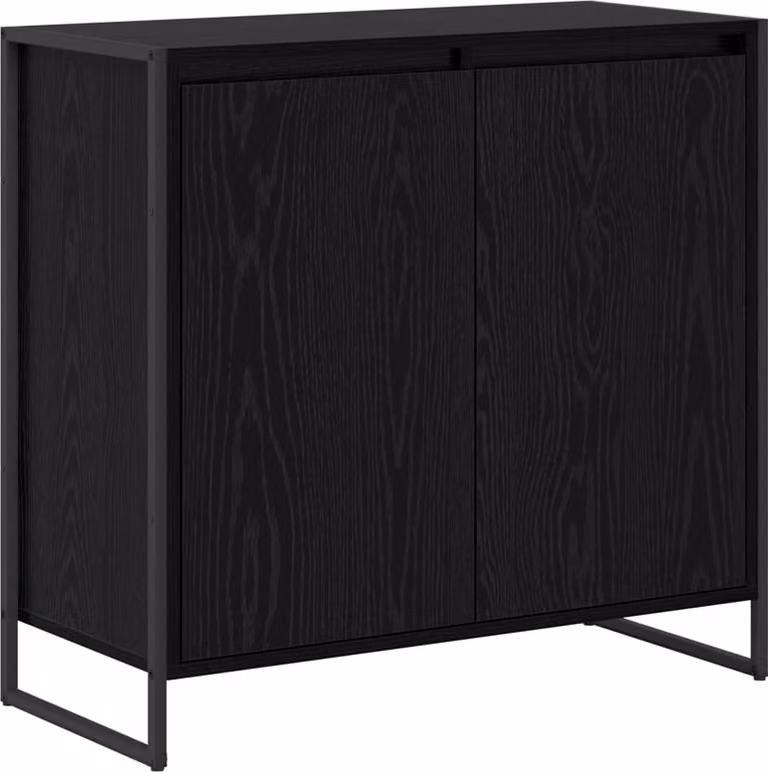 Mobile laterale Rovere Nero 79 x 36 x 75 cm Legno multistrato
