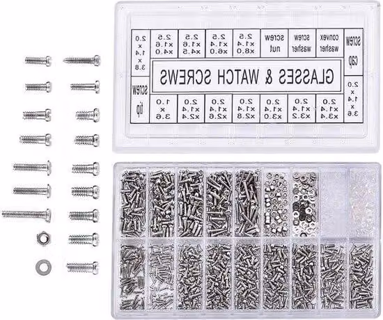 Set di viti per la riparazione di orologi in acciaio inossidabile (piccolo)