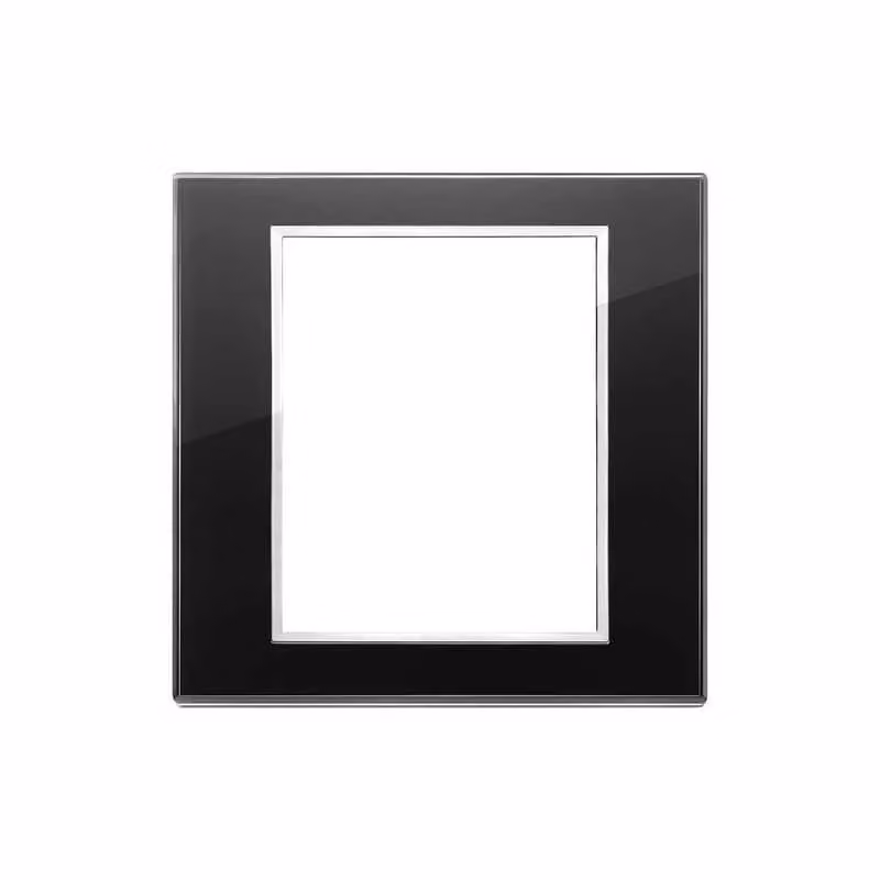 Placca 8M Eikon Vimar Nero Diamante in vetro – 2