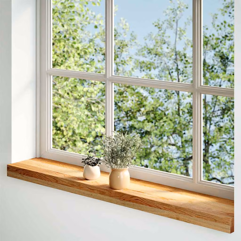 vidaXL Davanzali 2 pz Marrone Chiaro 90x15x2 cm Legno Massello Rovere