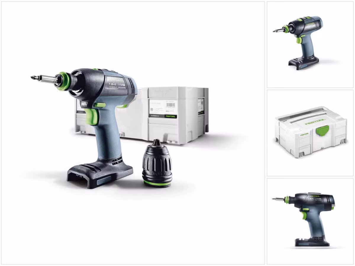 Festool T 18+3 Li-Basic Trapano avvitatore a batteria ( 574763 ) in valigetta Systainer - senza batteria, senza caricabatterie