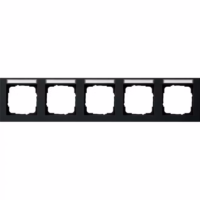 Cornice di copertura Gira 5f orizzontale. BSF Gira E2 Nero m 109509