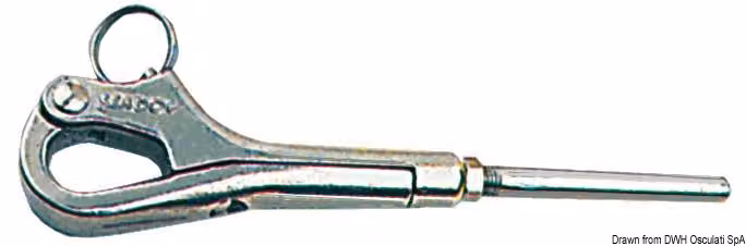 Gancio a pellicano, acciaio inossidabile 3 x 6 mm, 1 pezzo