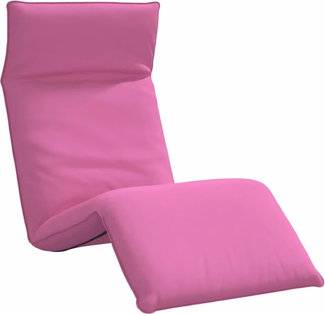 Sdraio da giardino pieghevole rosa con poggiatesta regolabile e struttura in acciaio, L: 175 cm, P: 54 cm, H: 8,5 cm – 1