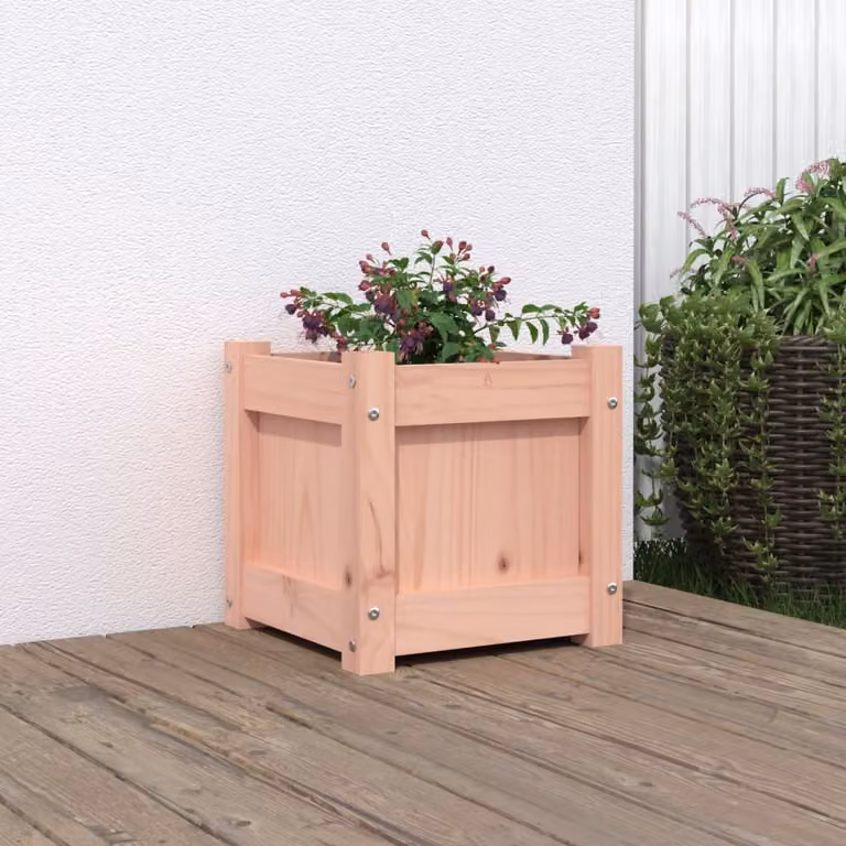 Fioriera da giardino vidaXL in legno di Douglas marrone L/P/H: 31 x 31 x 31 cm