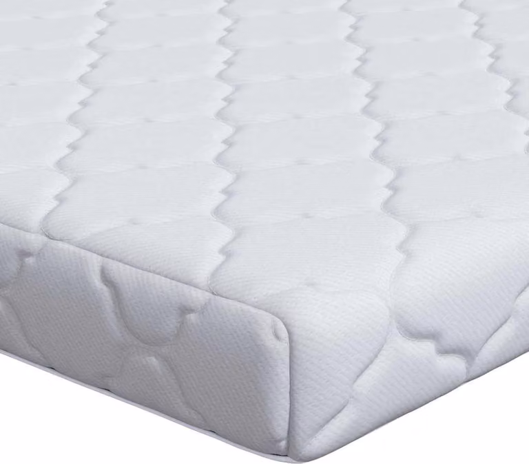 Materasso Bianco 140 x 190 cm Tessuto Jacquard