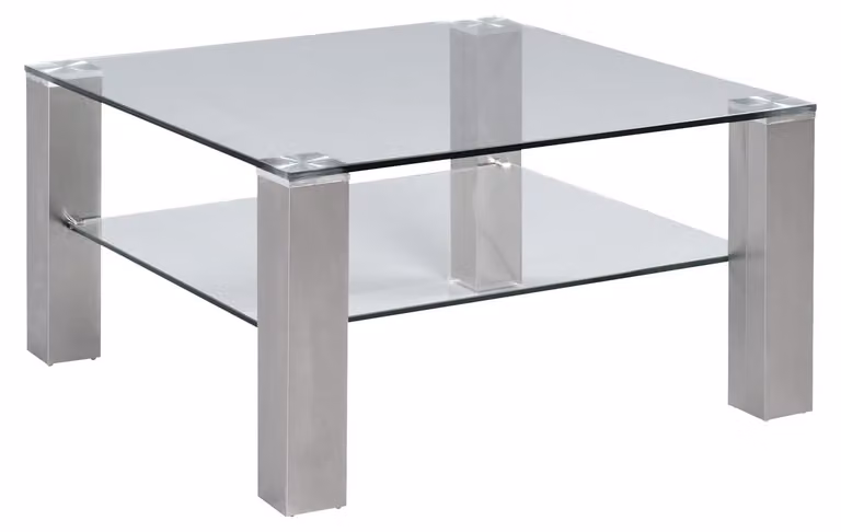 Tavolino da caffè M2 Kollektion modello Cilo 1, colore argento, dimensioni: 78x41x78 cm