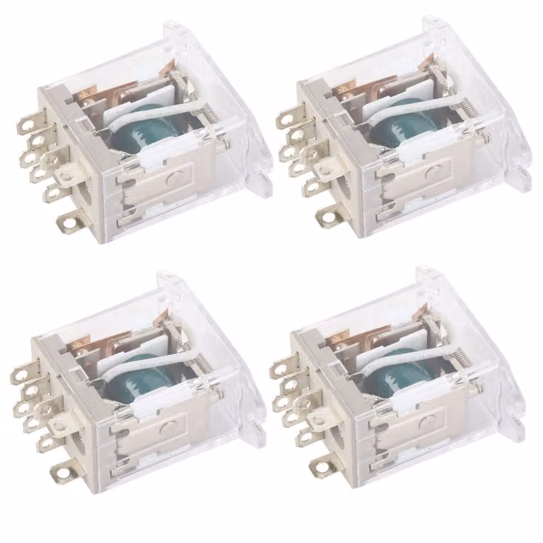 4 relè elettromagnetici di potenza 220 V, multiuso in materiale termoplastico impermeabile per porte da garage