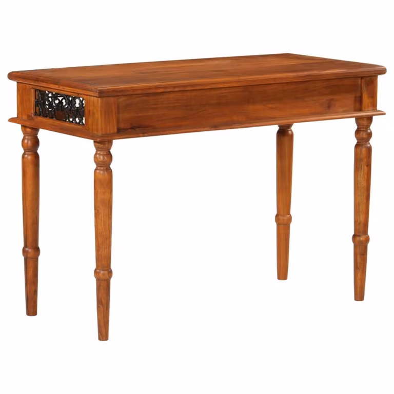 vidaXL Scrivania con cassetto 110x50x76 cm in legno massiccio di acacia