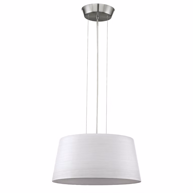 EGLO BIBRO 1, 1 lampadina, LED, attacco E27, 3000 K, nichel, bianco