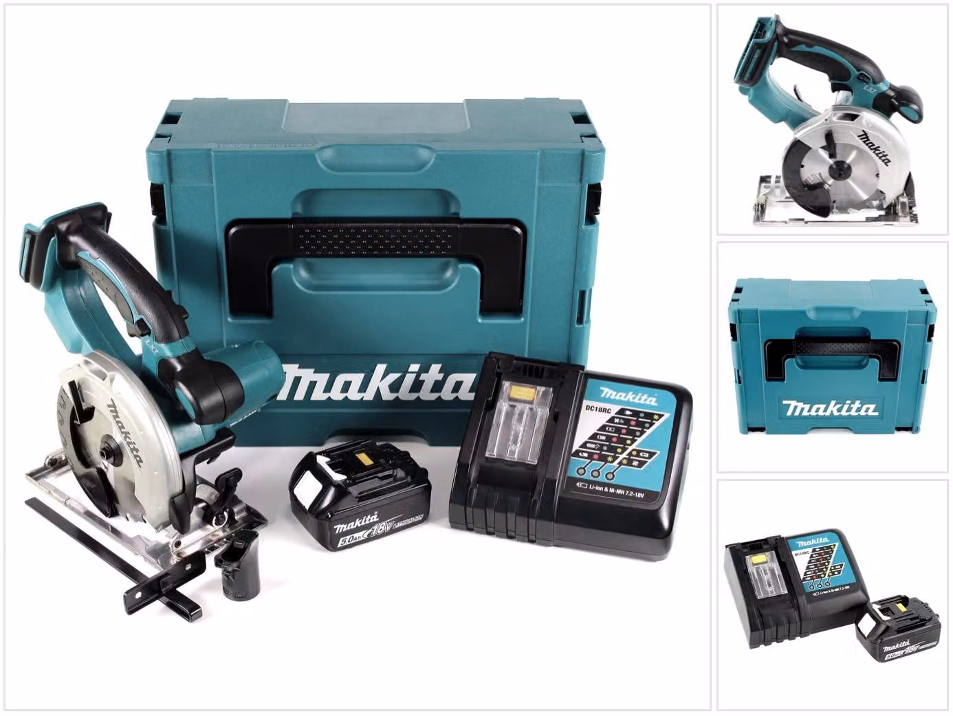 Makita DSS 501 RT1J Sega circolare a batteria 18V 136 mm in valigetta Makpac + 1x Batteria 5,0 Ah + Caricabatterie