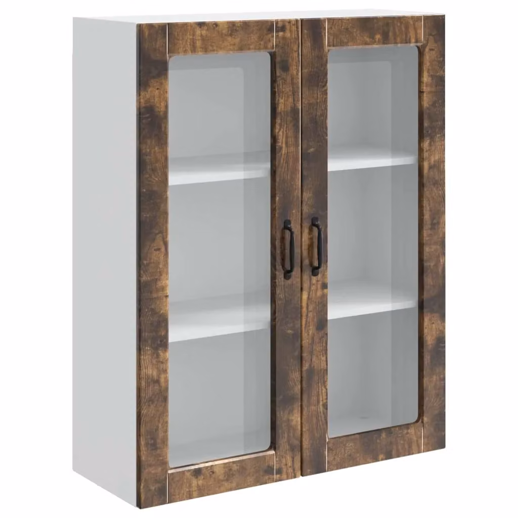 Armadio da cucina pensile vidaXL in legno rovere fumè marrone L: 80 cm, P: 31 cm, H: 100 cm – 2