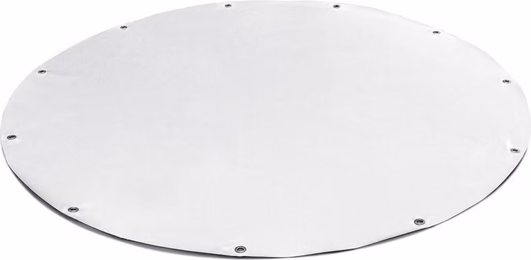 (600g/m²) Telone tondo per camion/telo in PVC con occhielli da 20 mm (grigio chiaro RAL7035, 550 cm) Telo per piscina Telone per piscina Sottostrato per piscina Telone protettivo per piscina