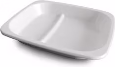 Piatto fondo Melplast in melamina con doppio scomparto bianco L/P/H: 20,4 x 17,5 x 3,2 cm