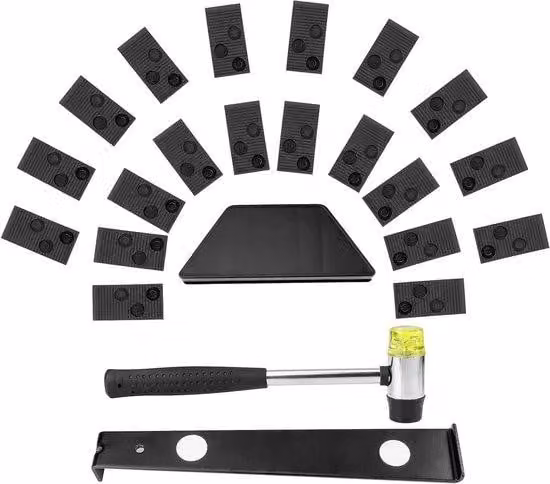 Kit di posa per pavimenti in laminato con martello e distanziatori