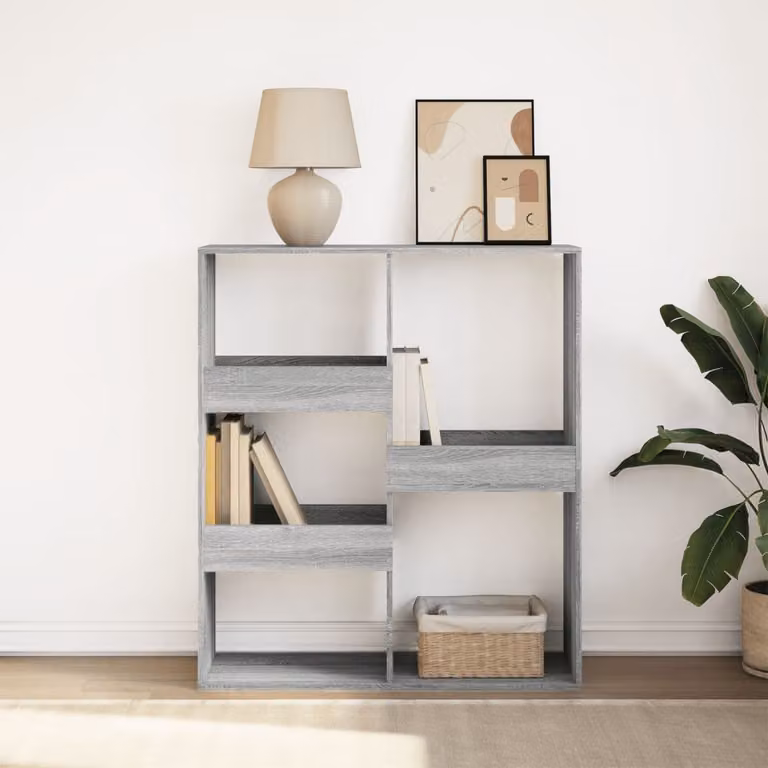 Libreria/Divisorio vidaXL Grigio Sonoma L: 100 cm, P: 33 cm, H: 115 cm