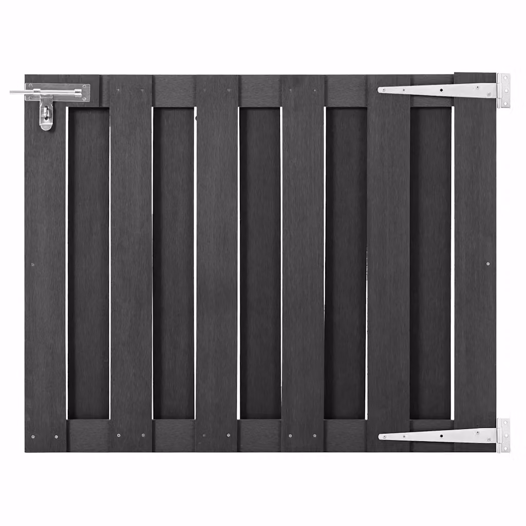 Cancello da giardino scorrevole singolo in WPC vidaXL Grigio L: 100 cm, H: 80 cm