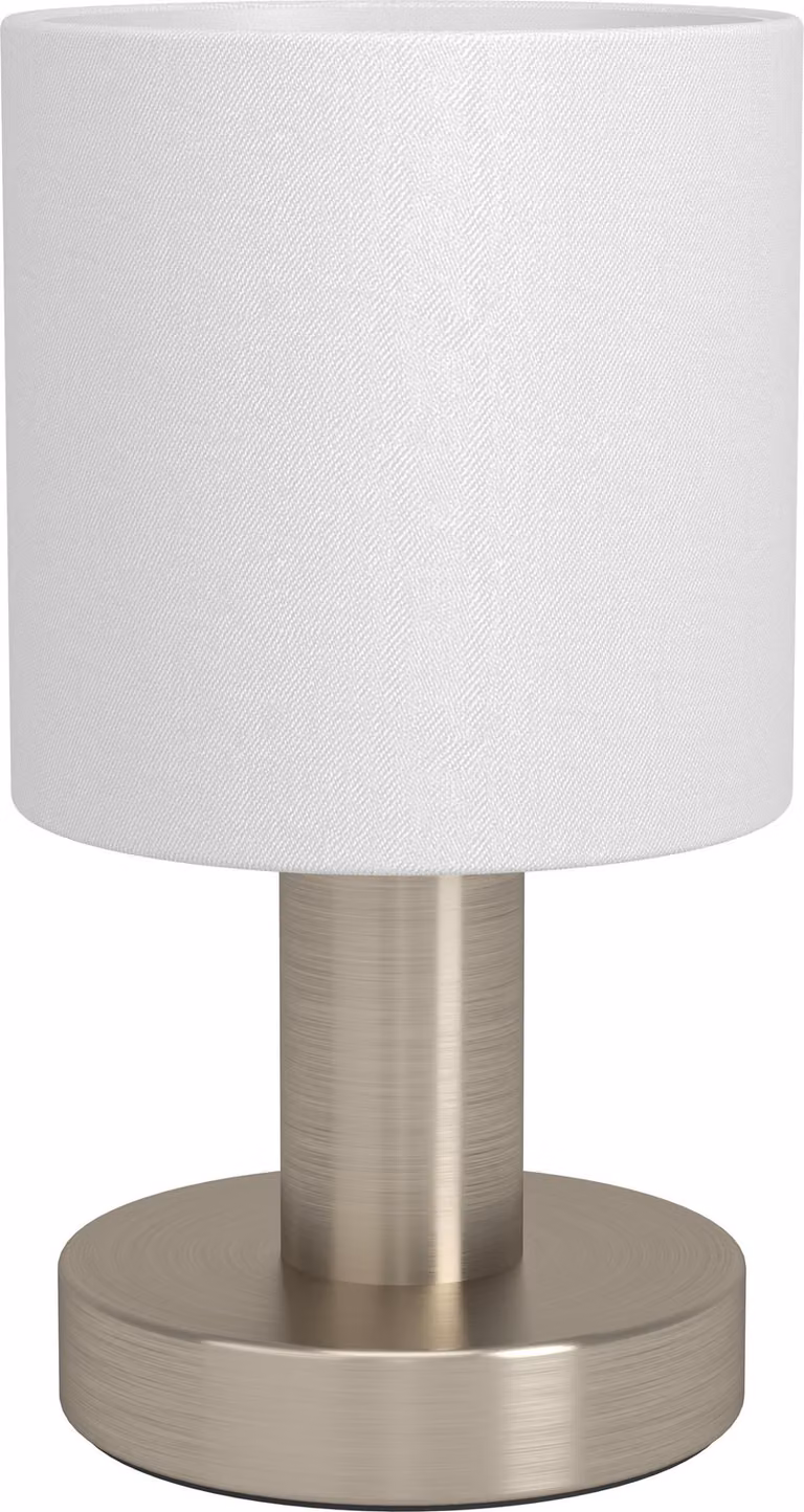 Lampada da tavolo a LED Eglo Montetto in acciaio, bianco
