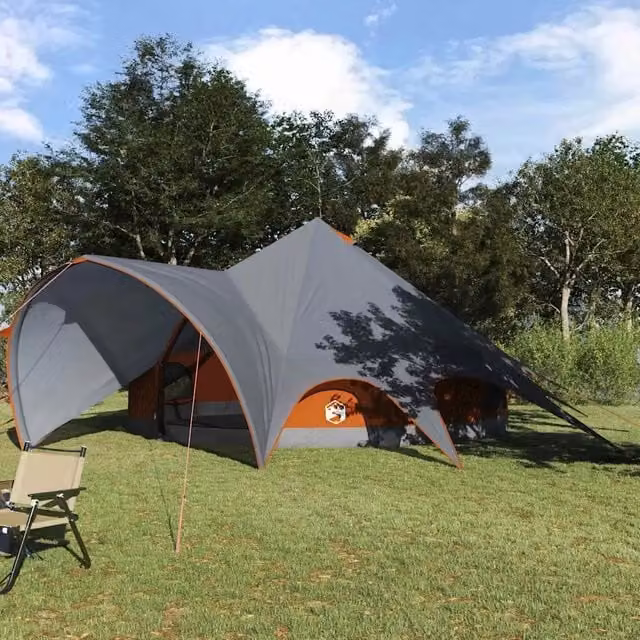 Tenda Teepee per 7 Persone 7 persona Grigio e arancione 42004016