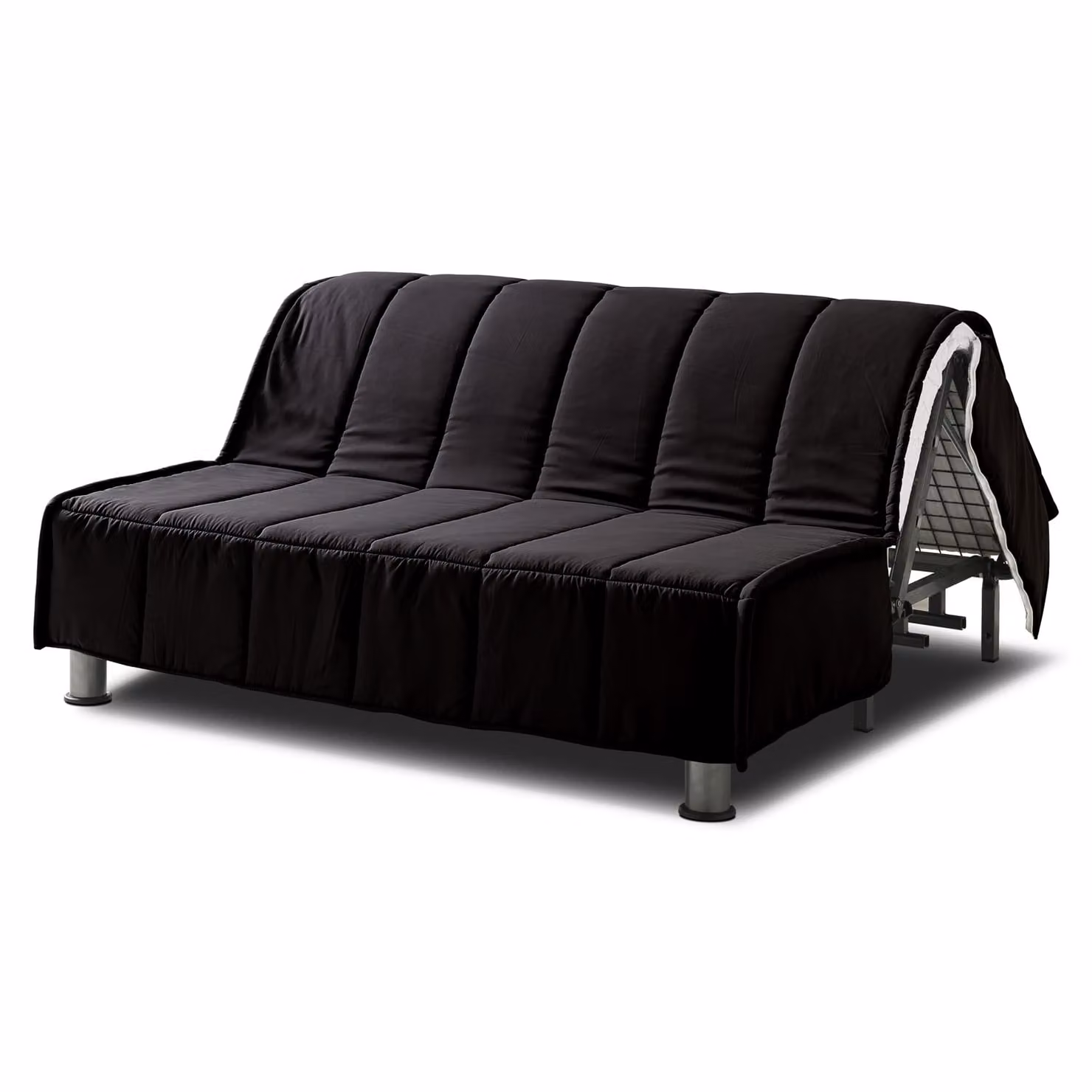 Copertura Divano Letto + Cuscini EVENING 140x190 cm Nero