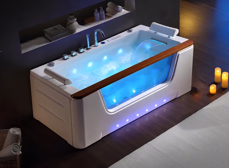Whirlpool Badewanne Relaxpool Hydromassagewanne Sprudelbad 183x90 cm