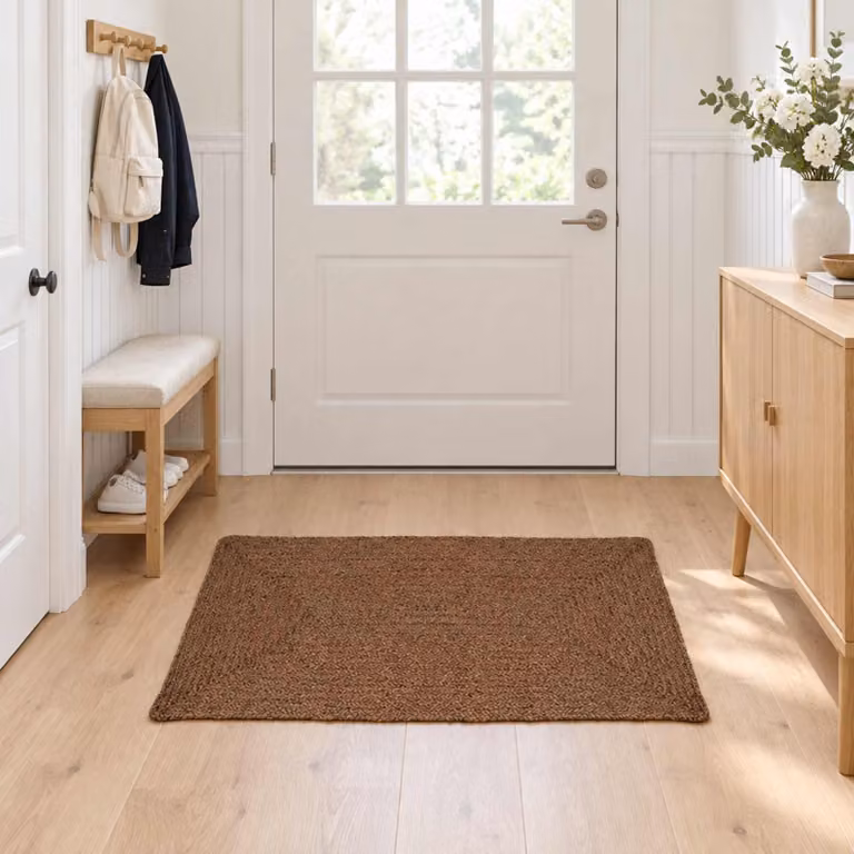vidaXL Tappeto da Area Grigio 80 x 150 cm Juta