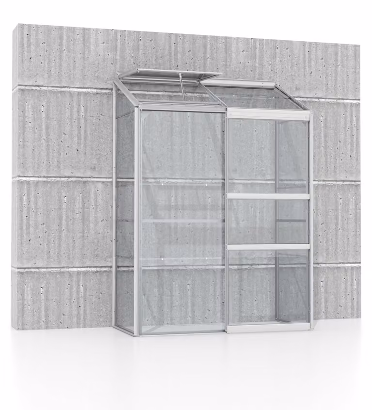 Serra addossata Vitavia "Styx 900" in alluminio anodizzato 0,9 m² Vetro di sicurezza temperato da 3 mm