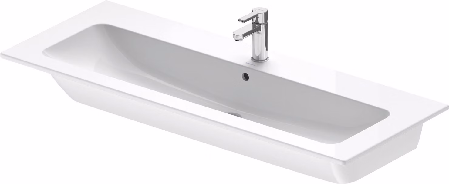Duravit ME by Starck lavabos, avec trop-plein, sans trou pour robinet, 1230mm, 236112AC60, 236112AC60