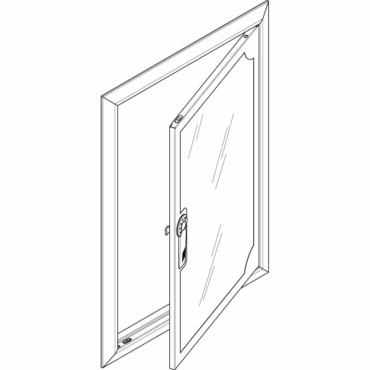 Cornice ABN + sportello di ispezione 2x4 per quadro di distribuzione da incasso, a 2 file GBRU24TS