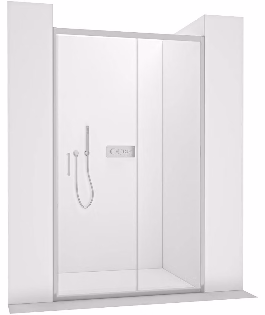 Porta scorrevole per box doccia Orlano, sinistra/destra - 5 mm - cromo, vetro trasparente - 90x195 cm