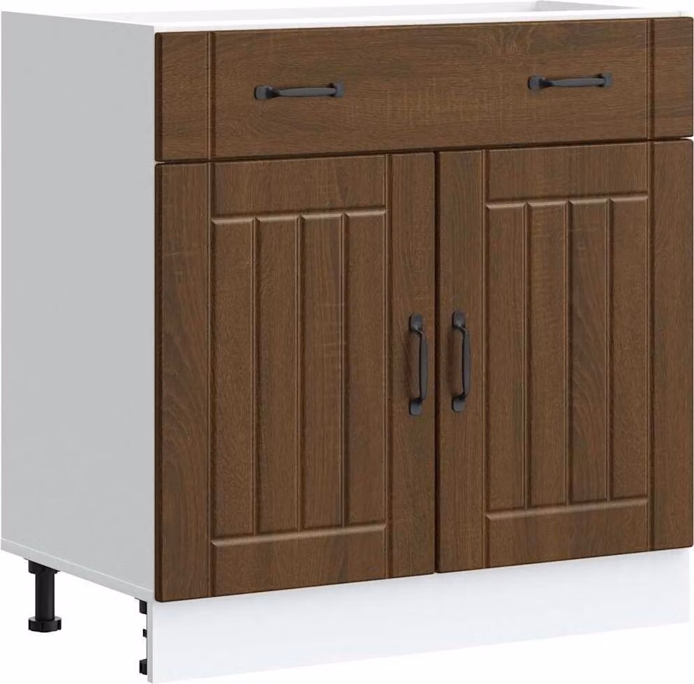 Base da Cucina Lucca Rovere Marrone in Legno Multistrato