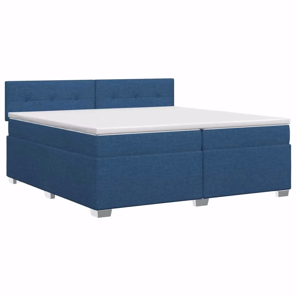 Letto box spring con materasso ibrido vidaXL Blu e Bianco L/P: 200 x 200 cm – 2