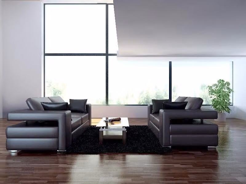 Ledersofa Wohnlandschaft 3+2 Sitzer Garnitur Design Modern Sofa Couch Leder