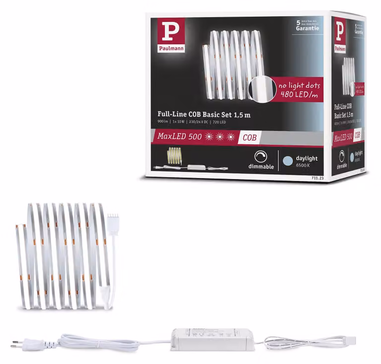 Paulmann MaxLED 500: Kit base a LED COB, illuminazione a striscia