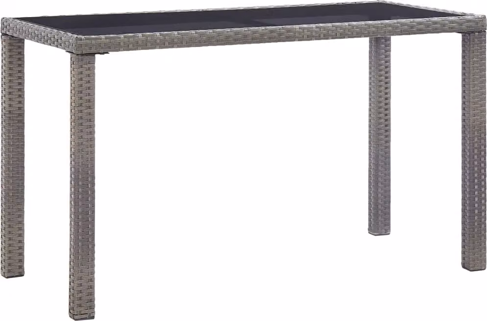 vidaXL Gartentisch Anthrazit 123 x 60 x 74 cm Poly Rattan