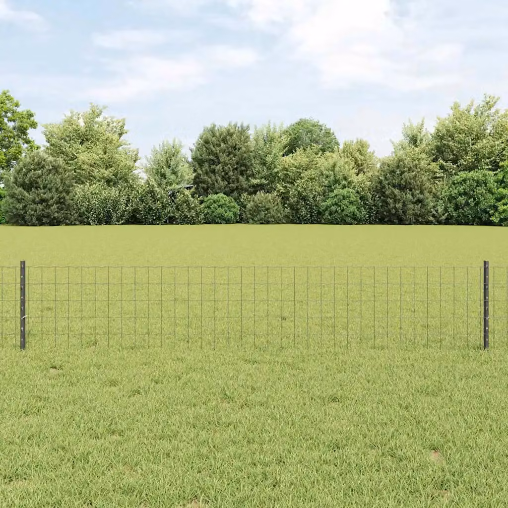 Recinzione Euro con palo vidaXL in acciaio rivestito in PVC, L: 10 m, H: 0,4 m