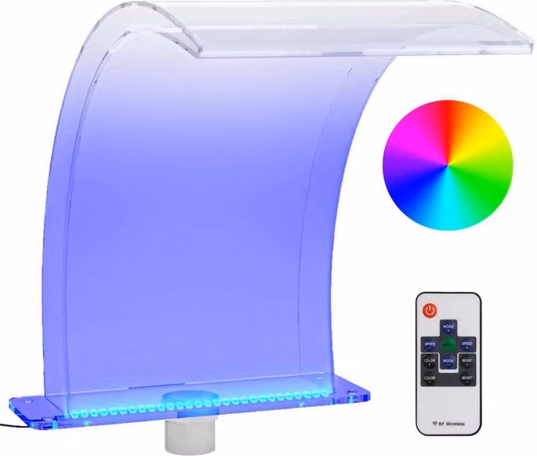 Fontana da Piscina con LED RGB in Acrilico 50 cm